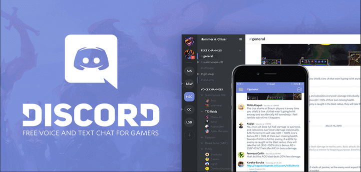 Discord Secure Voice+Text App for Gamers