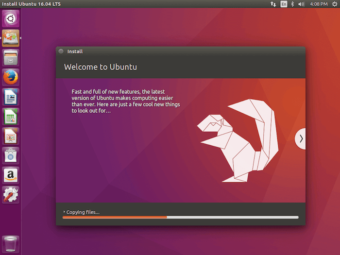 Ubuntu Installation Preview