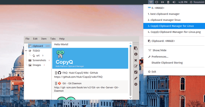 CopyQ Clipboard Manager for Linux