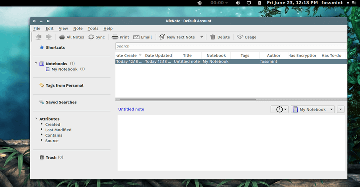 Nixnote2 Evernote for Linux
