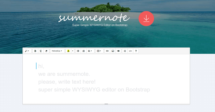Summernote WYSIWYG Editor