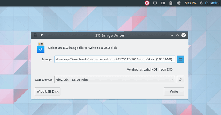 ISO Image Writer – Bootable USB Creator for Linux