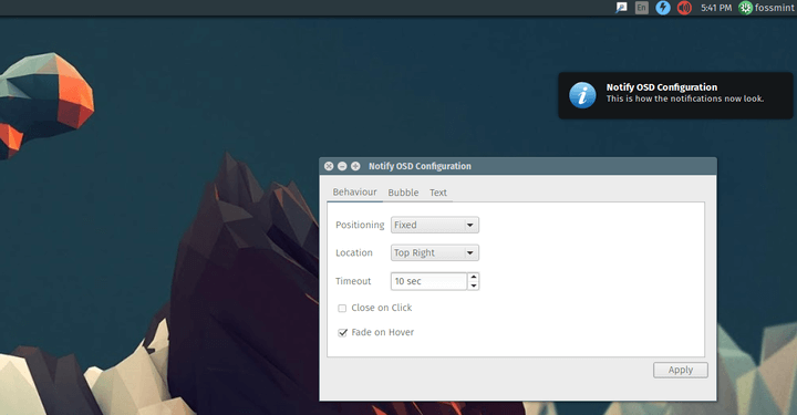 NotifyOSD Ubuntu Desktop Notification-App