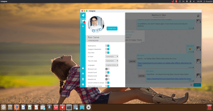 Cutegram Telegram Desktop Client