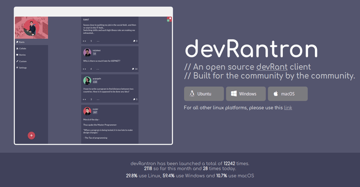 devRant Client for Linux
