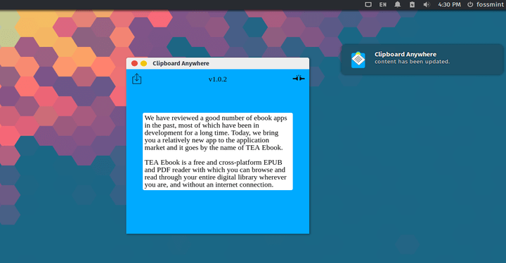 Clipboard Anywhere App for Linux