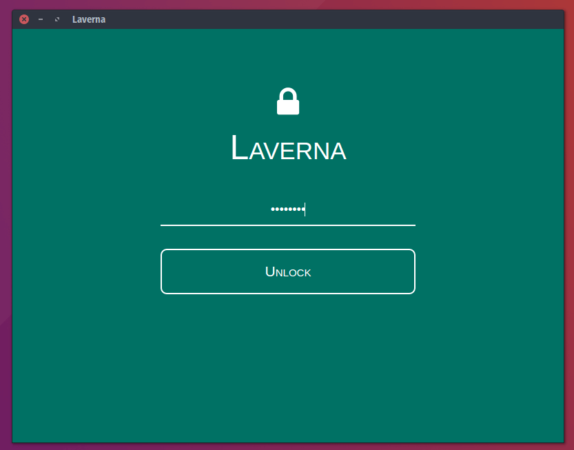 Laverna Encryped Password for Privacy