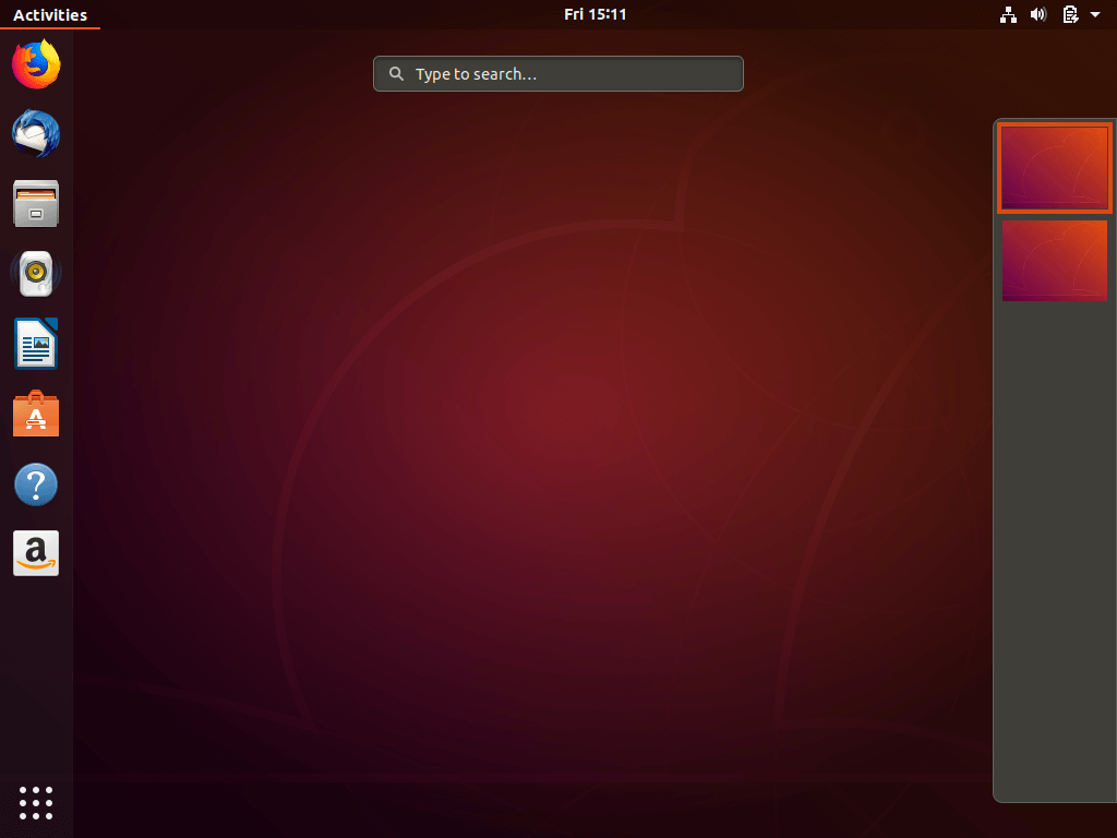 Ubuntu 18.04 Activities