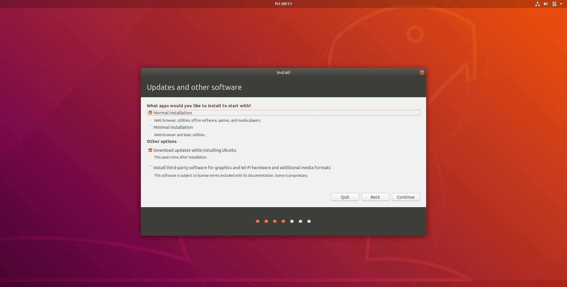 Ubuntu 18.04 Minimal Installation