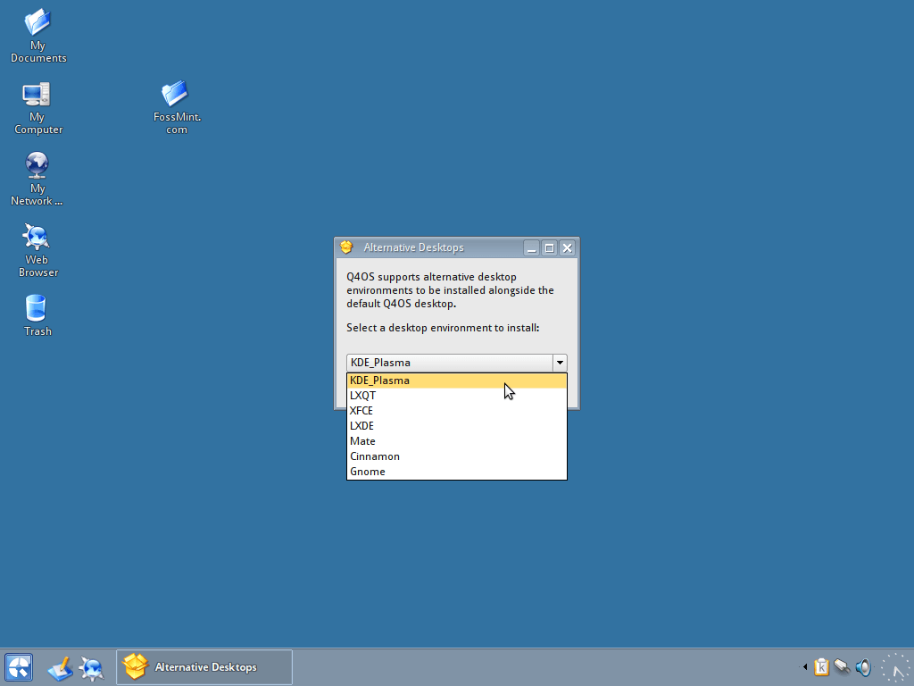 Q4OS Desktop Environments
