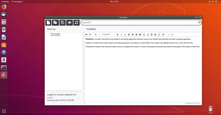 Thetapad Note-Taking App for Ubuntu