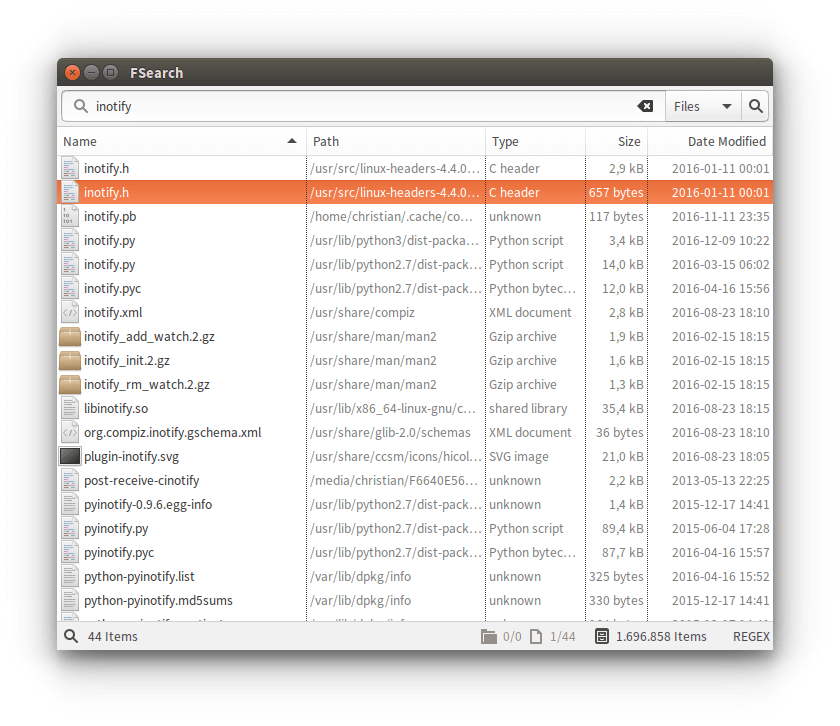 FSearch - Search Tool for Desktop