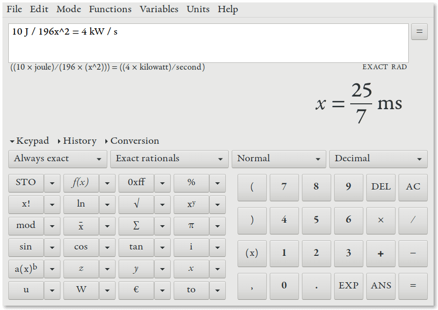 Qalculate Desktop Calculator