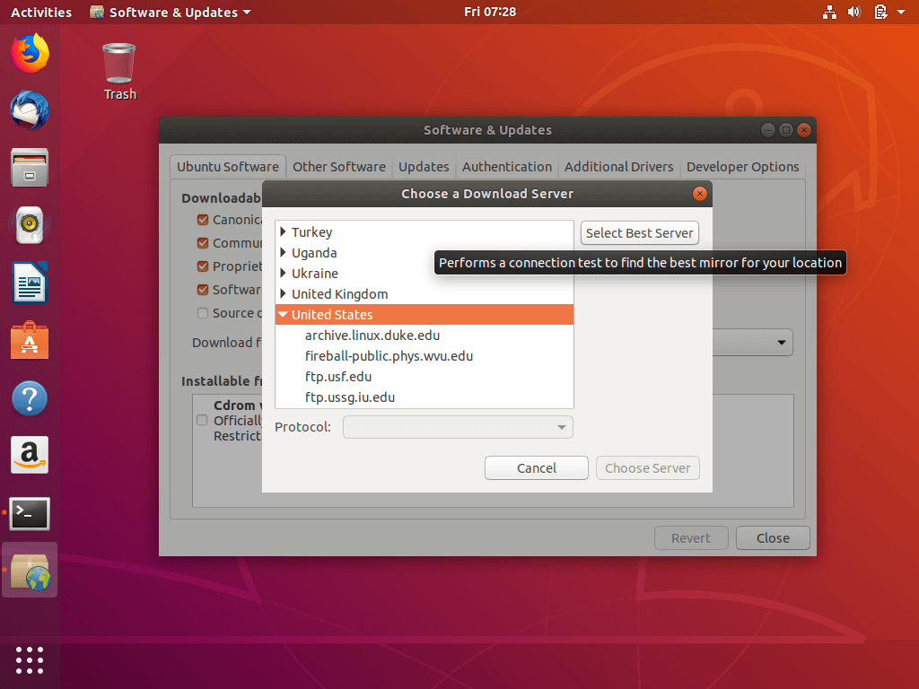 Select Best Ubuntu Mirrors