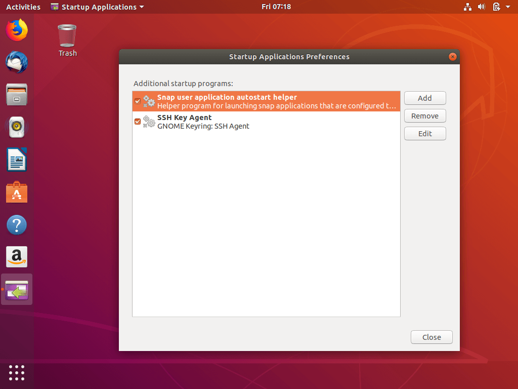 Ubuntu Startup Applications