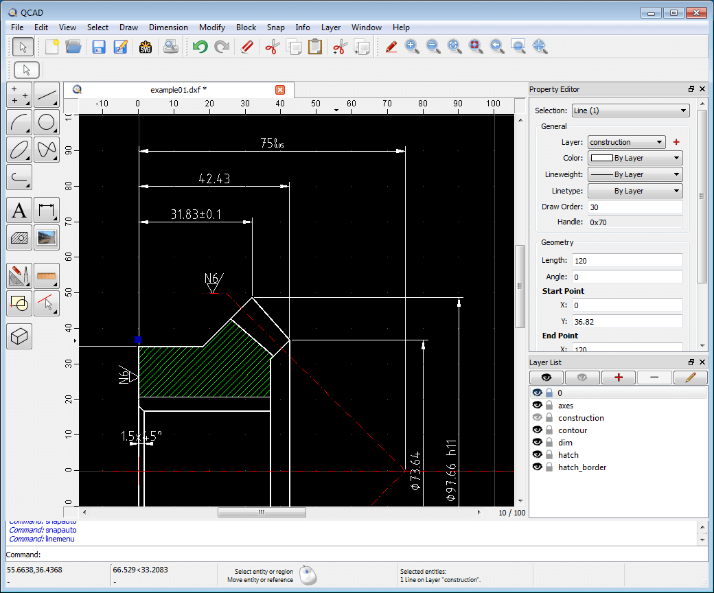 QCAD - A 2D Design and Drafting Software