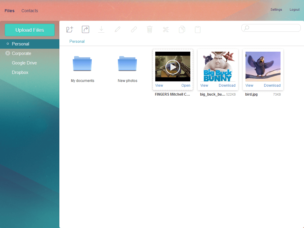 Aurora Files - file storage platform