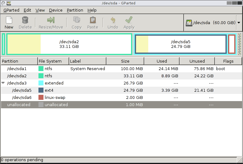 gparted - Partition Editor