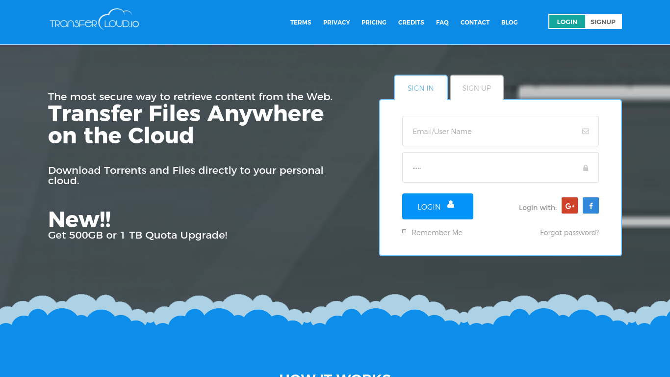 TransferCloud - Direct Torrent Download to Cloud Storage