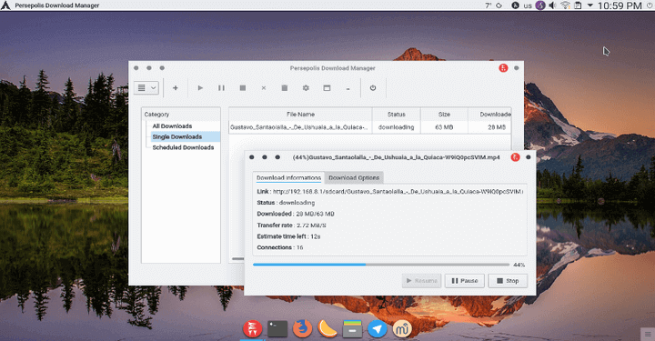 Persopolis - Download Manager for Linux
