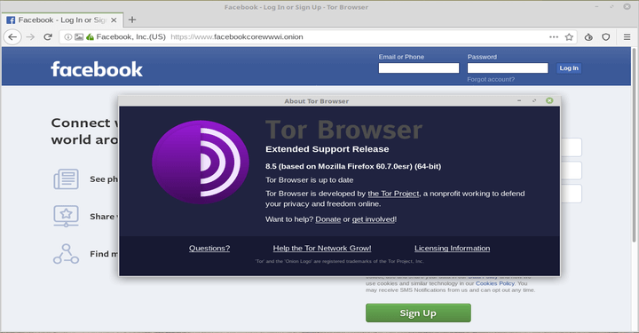 Browse Facebook Anonymously on Tor Browser