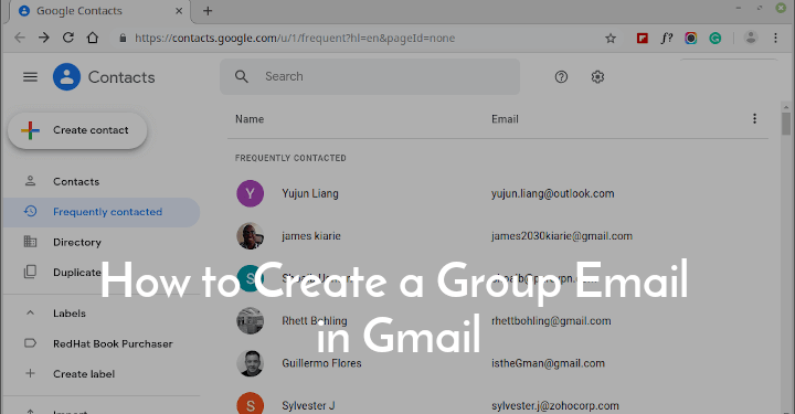 Create a Group Email in Gmail