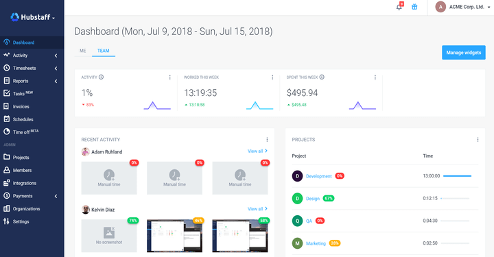 Hubstaff - Work Time Tracking Software for Productive Teams