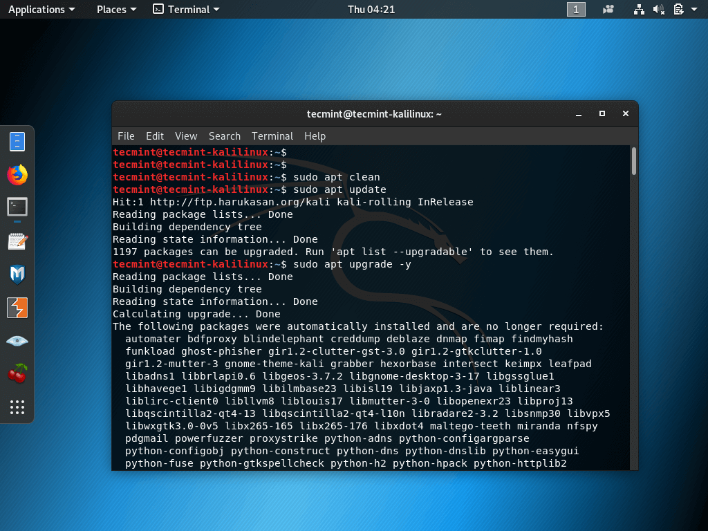 Upgrade Kali Linux