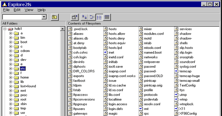 système de fichiers partagé des systèmes Windows Linux
