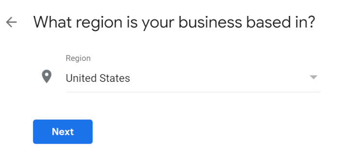 Region of Business