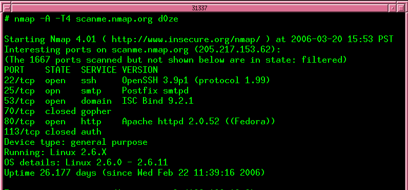 Nmap Linux Network Scanner