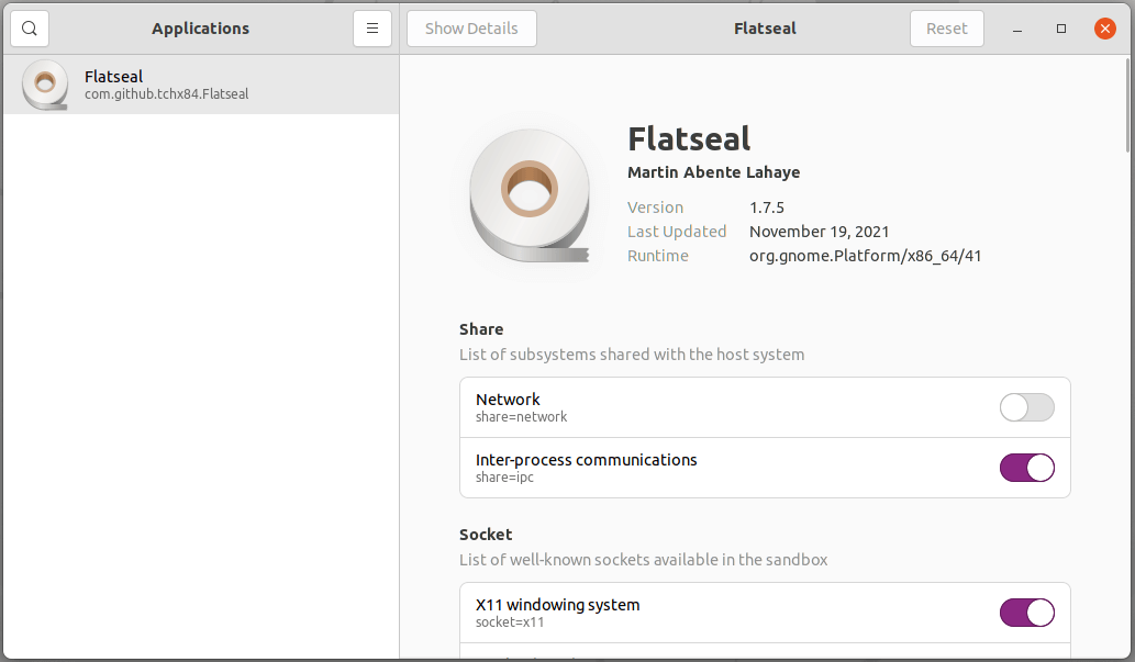 Flatseal Manage Flatpak Permissions